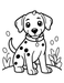 Dalmatian Coloring Page – Free Downloadable PNG - The Fussy Pup - Coloring Page