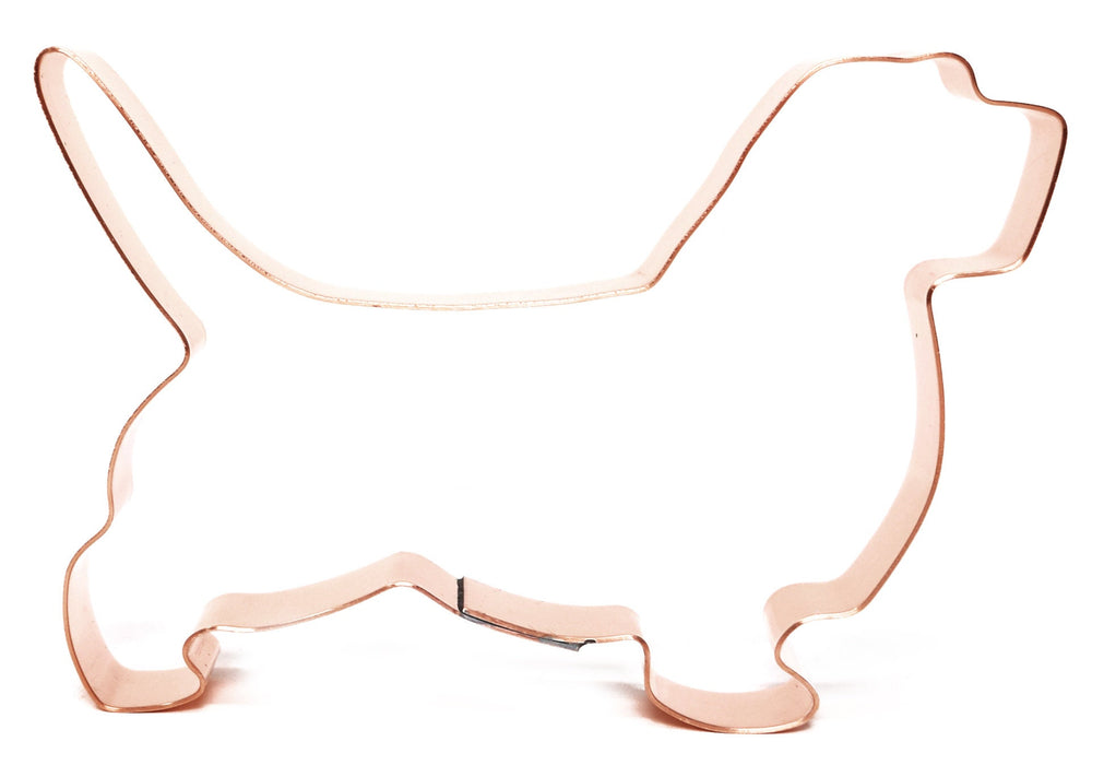 Copper Petit Basset Griffon Vendeen Dog Cookie Cutter, 4.75 x 3.25 inches, Made in USA