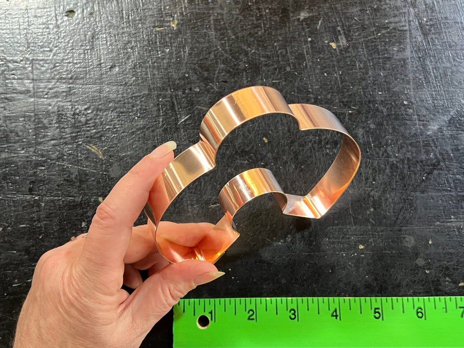 Copper Squash Blossom Cookie Cutter, 4.75 x 4.5 inches, Made in USA