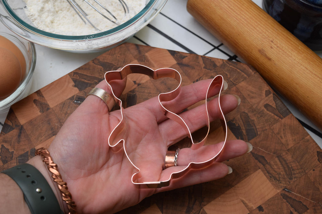 Copper Mouse Cookie Cutter - Animal Design (4 inches) - Made in USA
