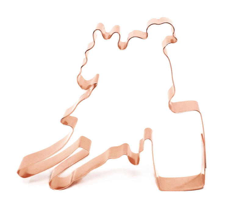 Copper Barrel Racer Cookie Cutter, 4.5 x 4.25 inches, Made in USA
