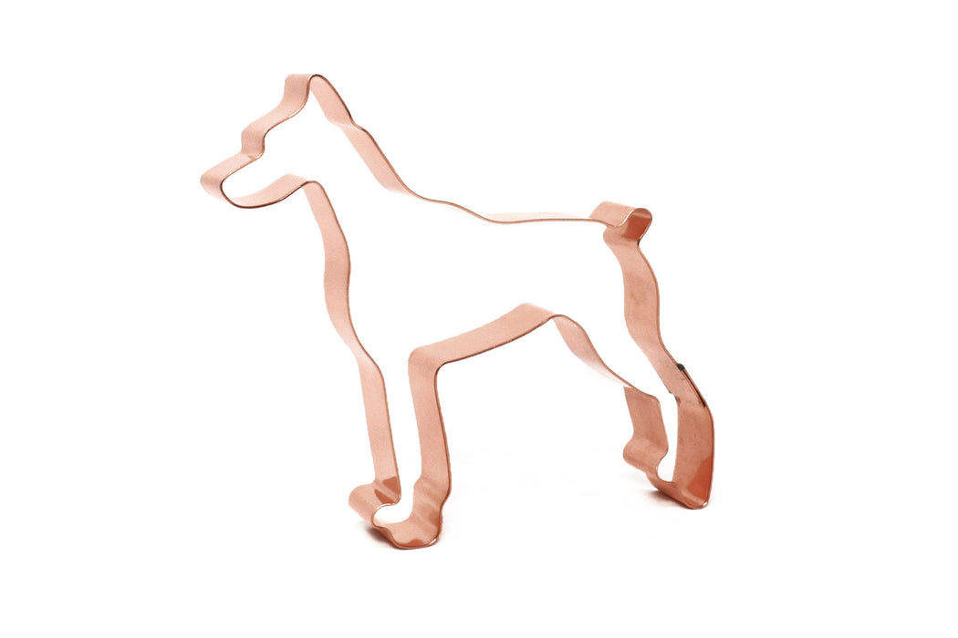 Copper Doberman Pinscher Cookie Cutter - Dog Cookie Cutter, 4.5 inches, Made in USA