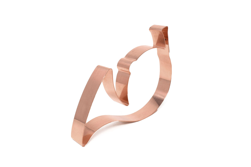 Copper French Horn Cookie Cutter, Musical Instrument, 5 x 3.75 Inches, Made in USA