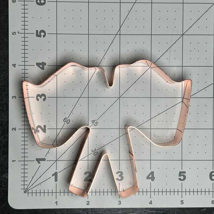 Copper Crossed Flags Cookie Cutter, 5 x 4.25 inches, Made in USA