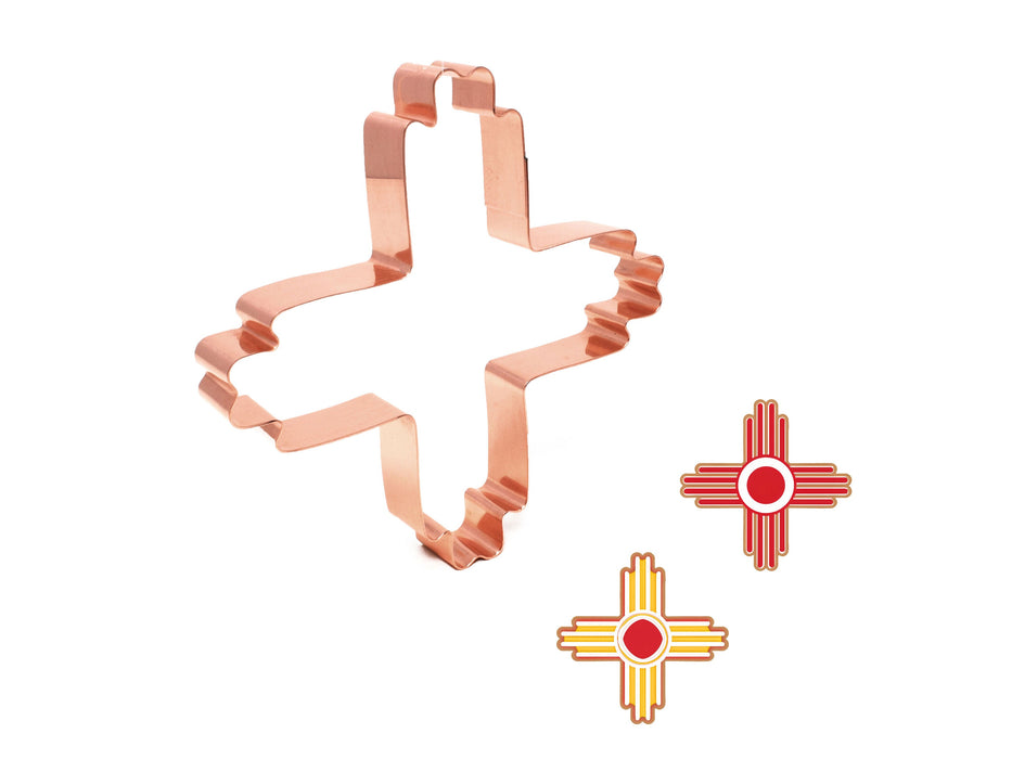 Copper Zia Cookie Cutter - Southwestern Design (5.25 inches) - Made in USA