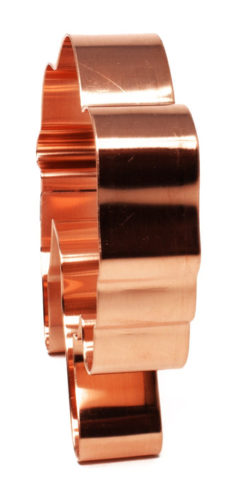 Copper Buffalo Cookie Cutter - Bison Design (4.5 x 3.5 inches) - Made in USA