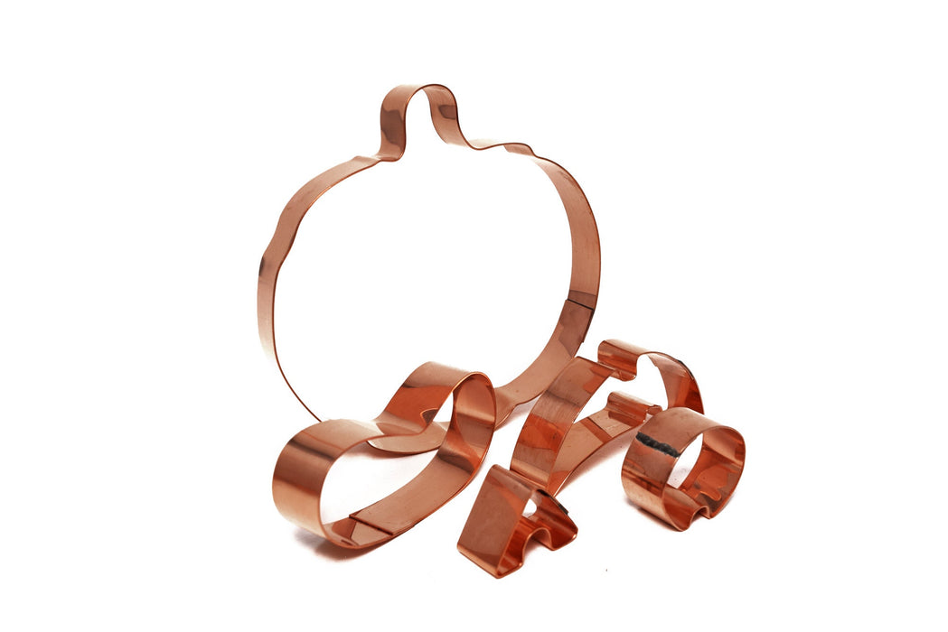 Copper Jack O Lantern Cookie Cutter Set – 5-Piece Halloween Baking Kit (5.5 x 5 inches)