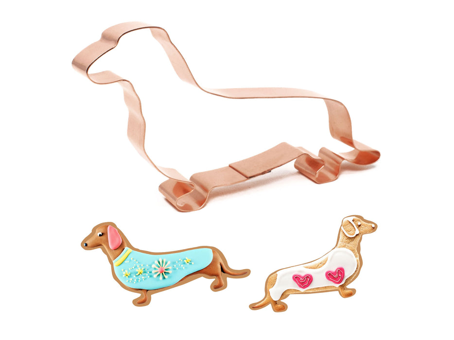 Copper Dachshund Dog Cookie Cutter - Dog Breed Design (5.5 x 3 inches) - Made in USA