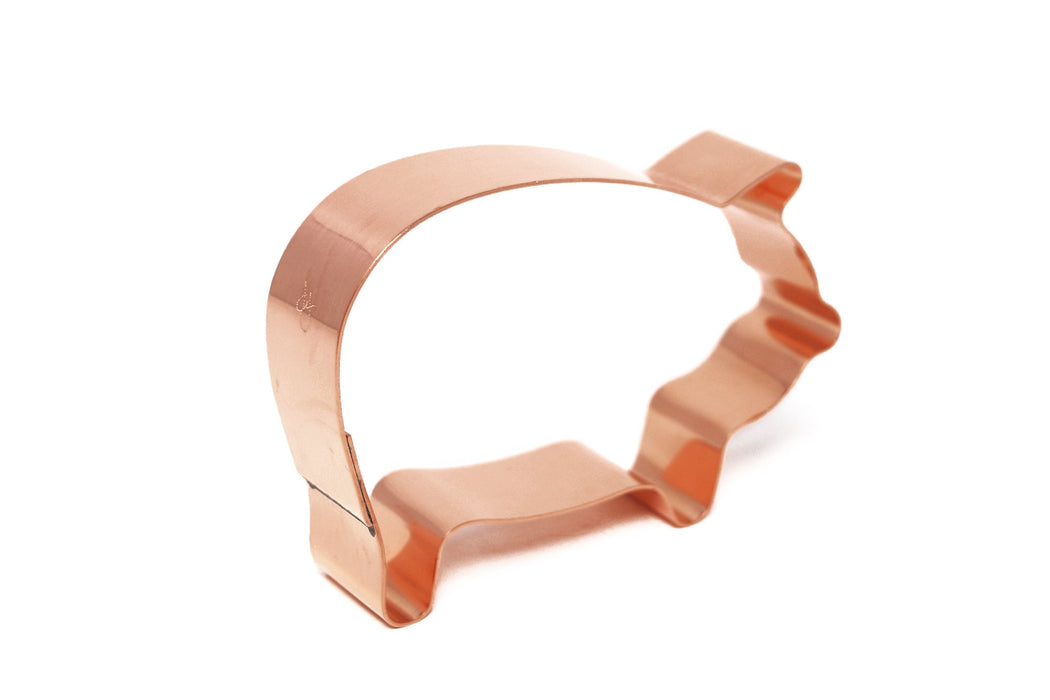 Little Copper Pig Cookie Cutter, Animal Cookie Cutter, 3.5 x 2.25 inches, Made in USA