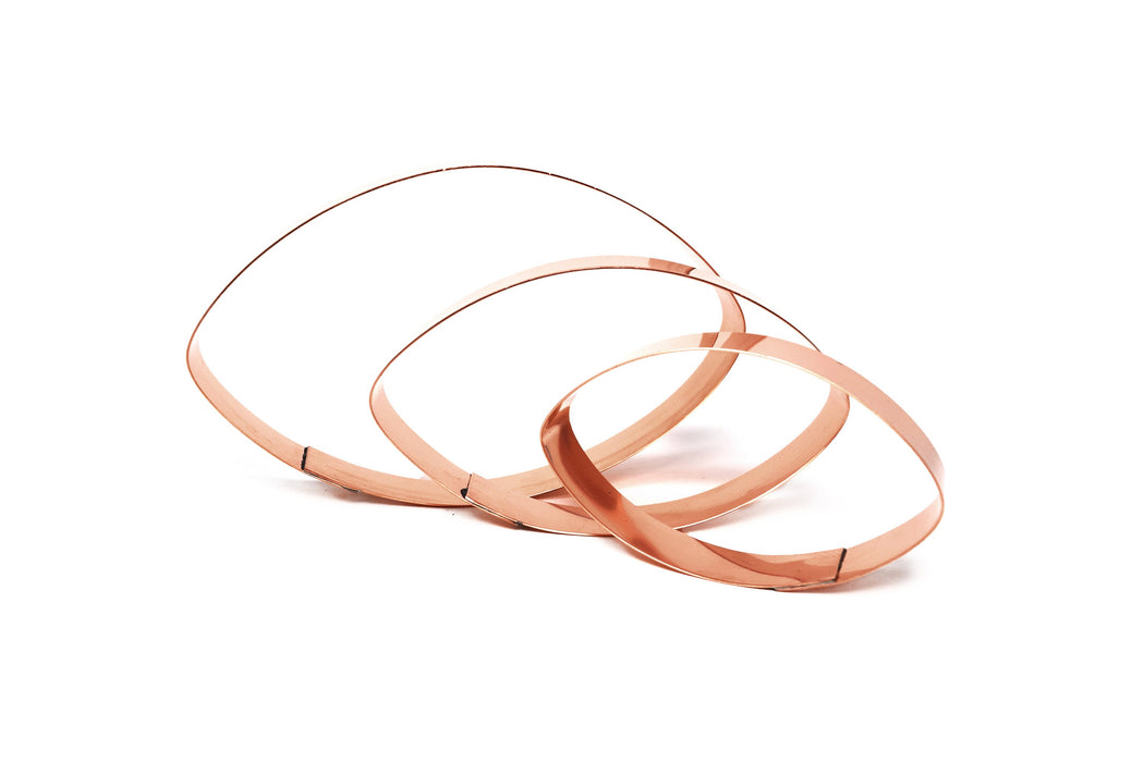 Copper Football Cookie Cutters - Sports Design (set of 3) - Made in USA