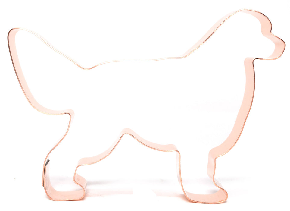 Copper Golden Retriever Cookie Cutter - Dog Design (5 x 3.75 inches) - Made in USA