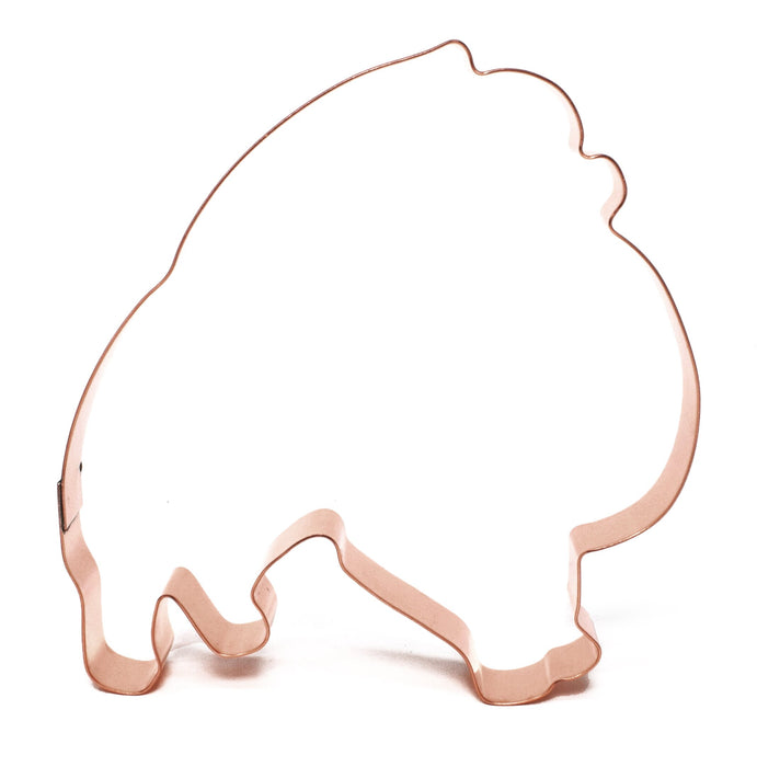 Copper Pomeranian Cookie Cutter, 4.75 x 4.5 inches, Made in USA