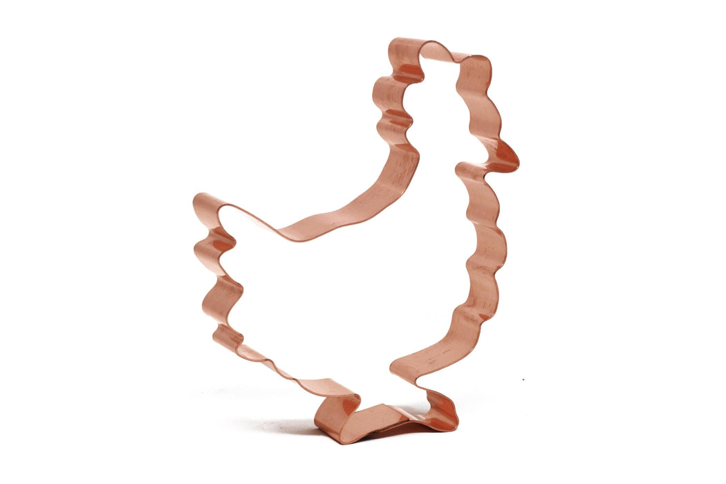 Copper Chicken Cookie Cutter, Animal Cookie Cutter, 4.75 x 4 inches, Made in USA