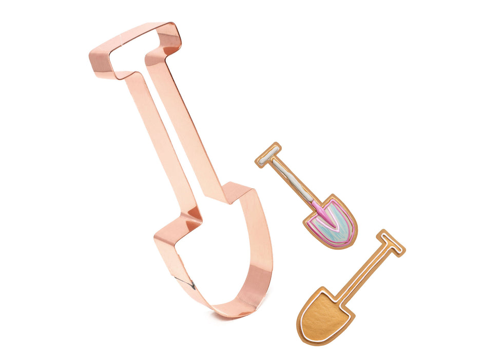 Copper Shovel Cookie Cutter - Garden Design (6 X 2 inches) - Made in USA