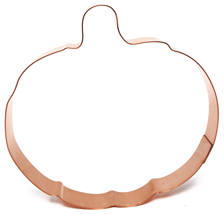 Copper Pumpkin Cookie Cutter - Fall Design (5 x 5.25 inches) - Made in USA