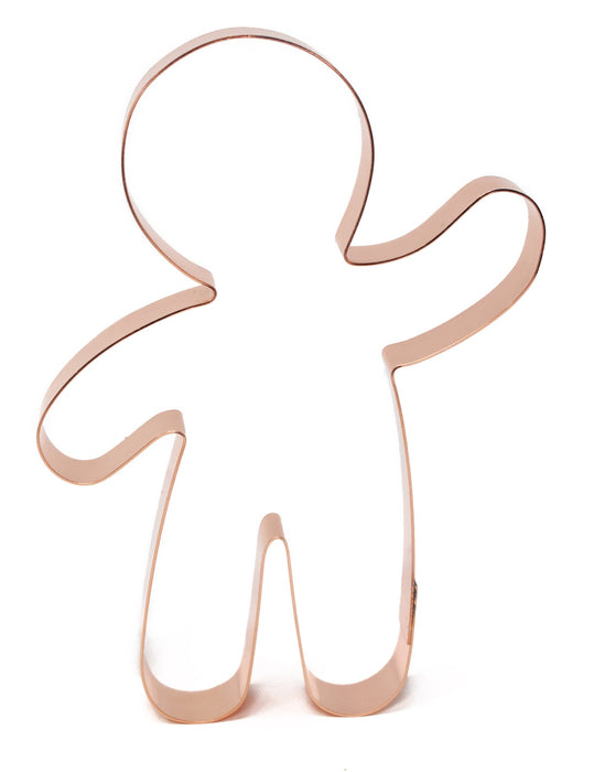 Copper Gingerbread Man Cookie Cutter - Christmas Design (6 x 4.25 inches) - Made in USA