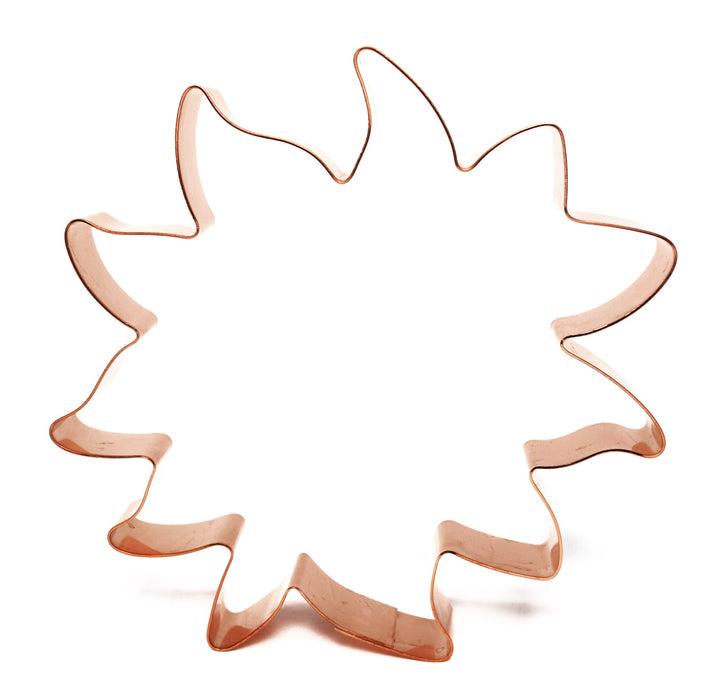 5 inch Copper Sunflower Cookie Cutter - Flower Cookie Cutter, Made in USA