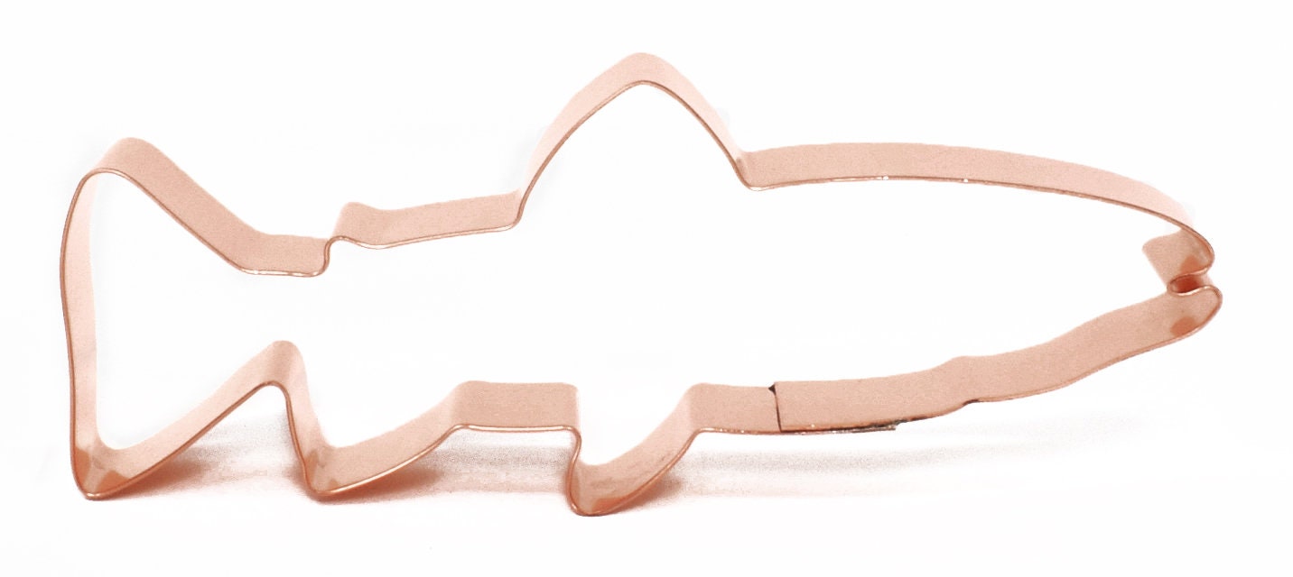 Copper Trout Cookie Cutter - Fish Cookie Cutter, 5.5 x 2.25 inches, Made in USA