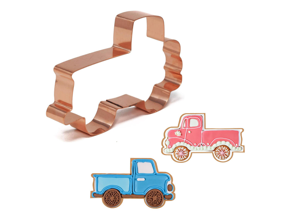 Copper Truck Cookie Cutter, Vehicle Cookie Cutter, 5.5 x 3.25 inches, Made in USA