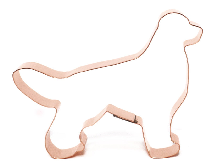 Copper Golden Retriever Cookie Cutter – Dog Silhouette (4.75 x 3.5 inches) - Made in USA