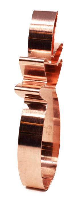 Copper Pineapple Cookie Cutter, Fruit Cookie Cutter, 5 x 3 inches, Made in USA