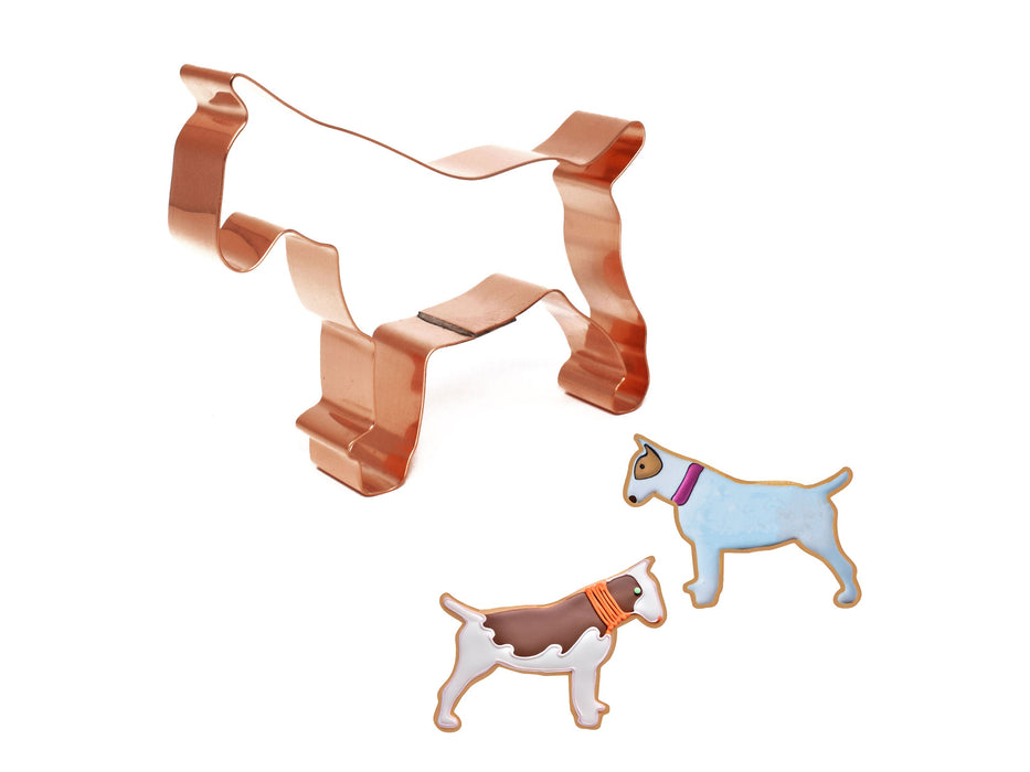 Copper Bull Terrier Cookie Cutter - Dog Cookie Cutter, 4.5 x 3.5 inches, Made in USA