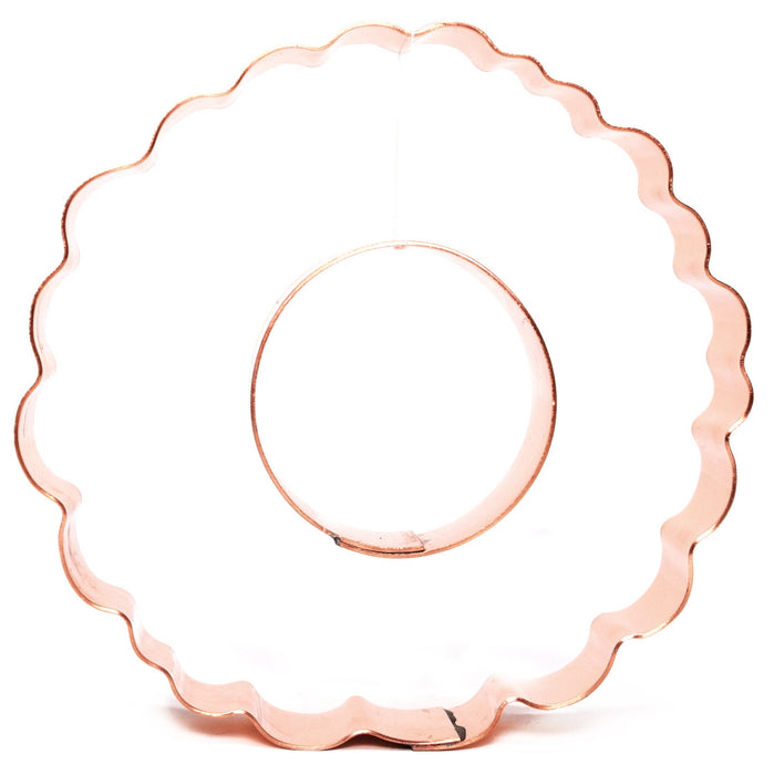 Copper Holiday Wreath Cookie Cutter - Christmas Design (3.75 inches) - Made in USA