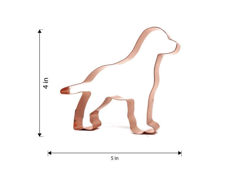 Copper Labrador Retriever Dog Cookie Cutter, 5 x 4 inches, Made in USA