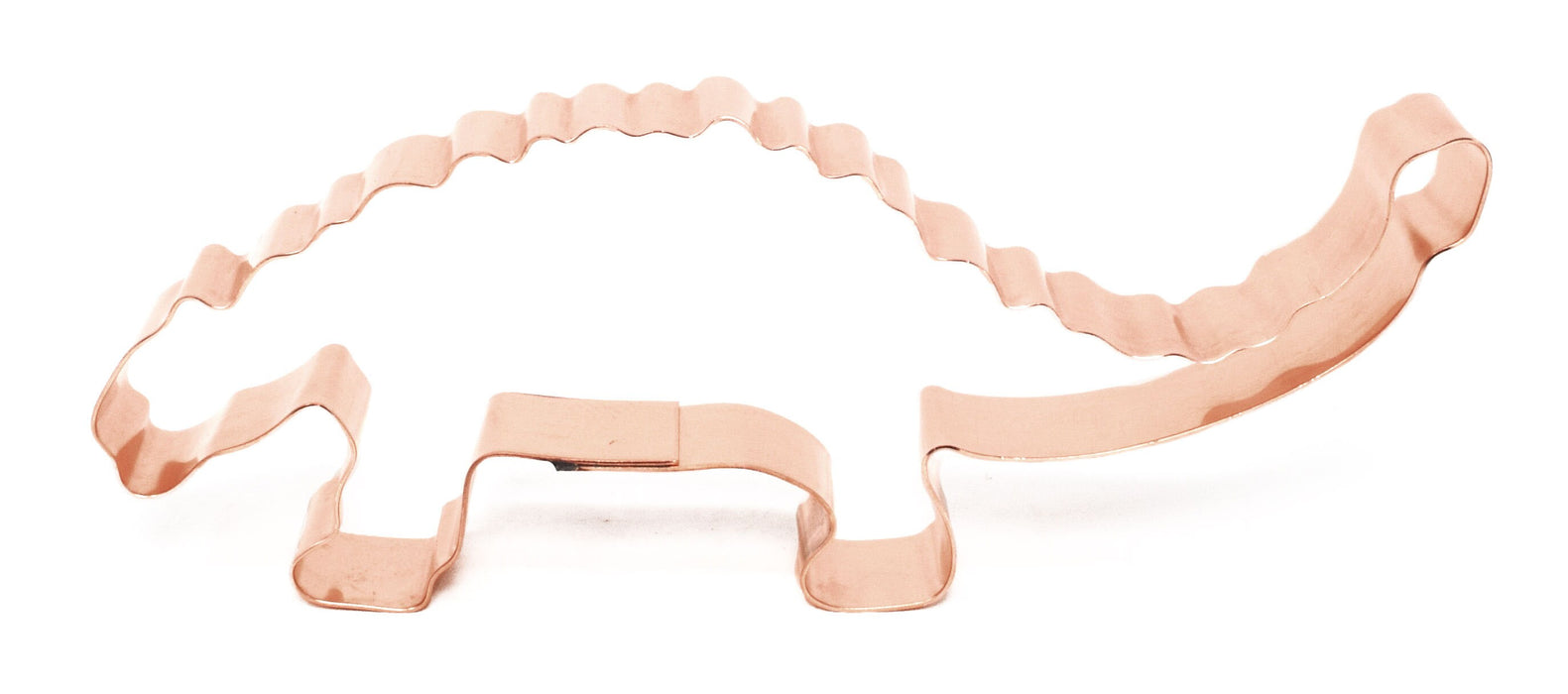 Copper Ankylosaurus Cookie Cutter, Dinosaur Cookie Cutter, 6 x 2.5 inches, Made in USA