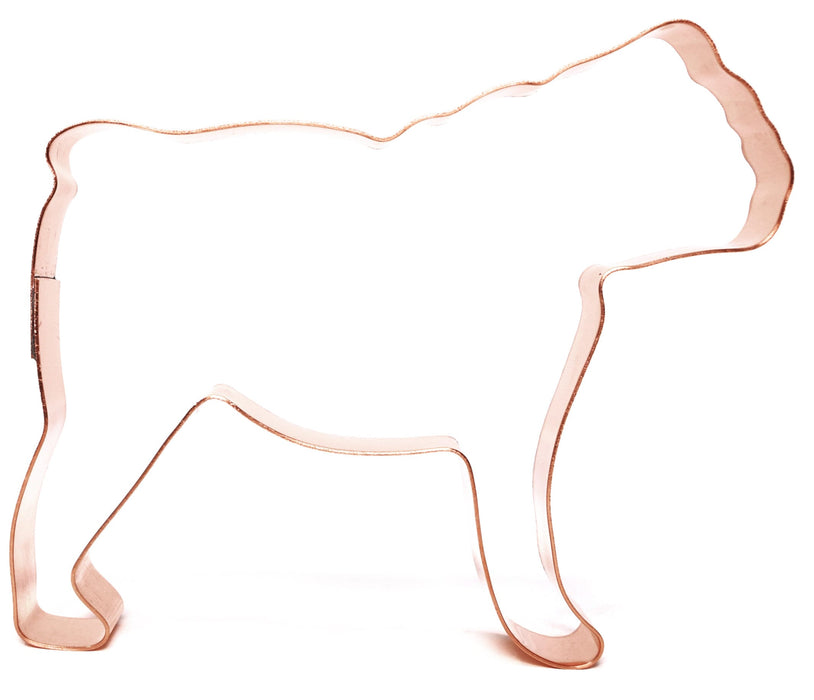 Copper English Bulldog Dog Cookie Cutter, 4.5 x 3.75 inches, Made in USA