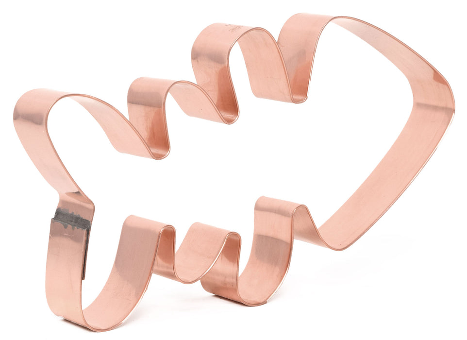 Copper Fish Bones Cookie Cutter - Fish Skeleton Cookie Cutter (5 x 2.5 inches) - Made in USA