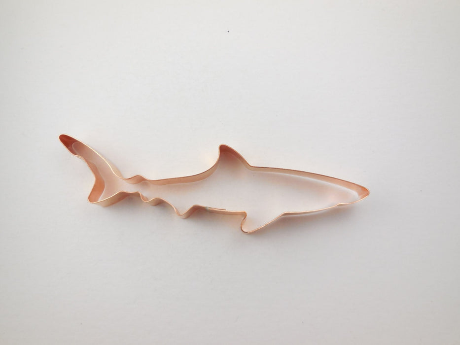 Copper Blue Shark Cookie Cutter - Fish Cookie Cutter, 7 x 2 inches, Made in USA