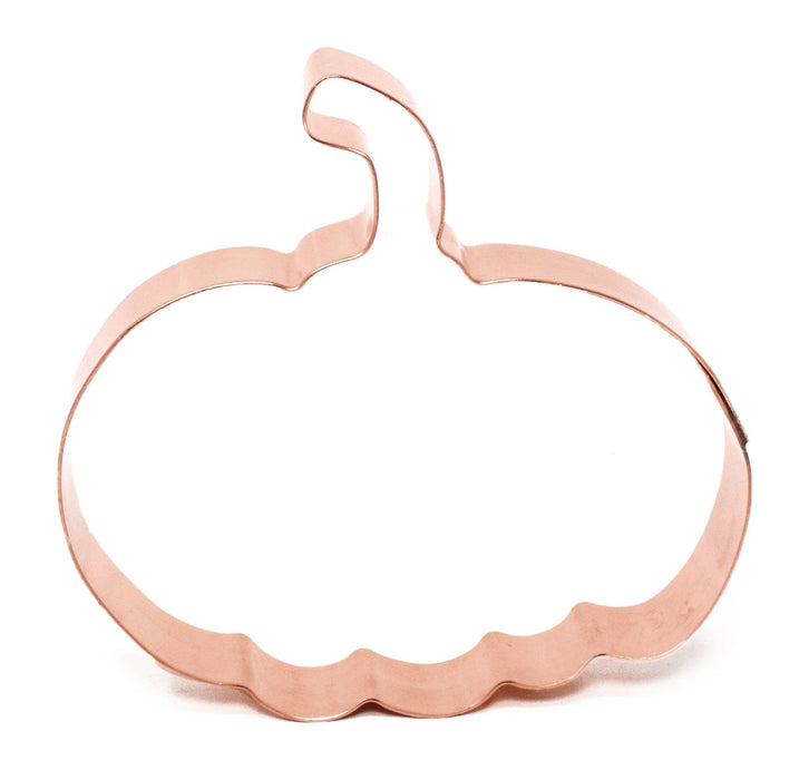 Copper Pumpkin Cookie Cutter - Thanksgiving Cookie Cutter, 4 x 3.75 inches, Made in USA