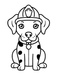 Dalmatian Coloring Page – Free Downloadable PNG - The Fussy Pup - Coloring Page