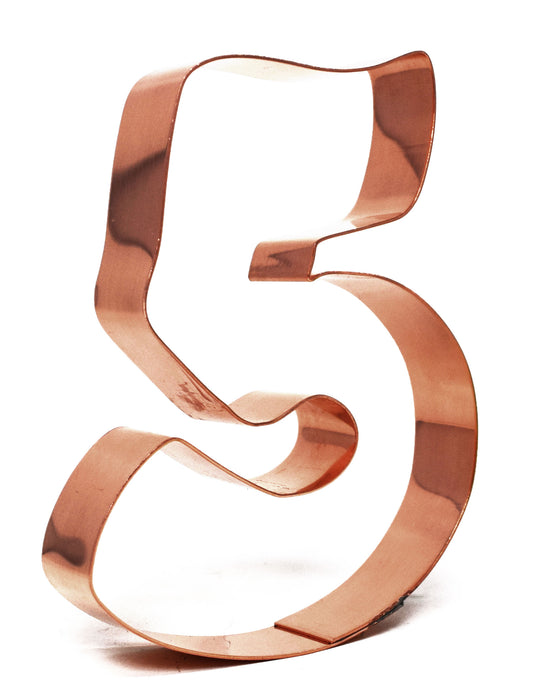 Copper Number Cookie Cutter – Handmade 4" Tall Baking Tool – Choose 0-9 for Cookies, Cakes, Crafts & Rustic Décor