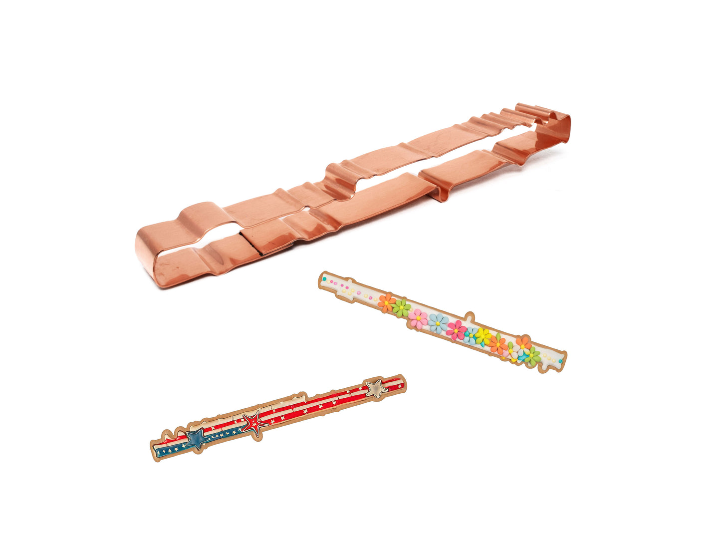 Flute Musical Instrument Copper Cookie Cutter, 7 x 0.75 inches