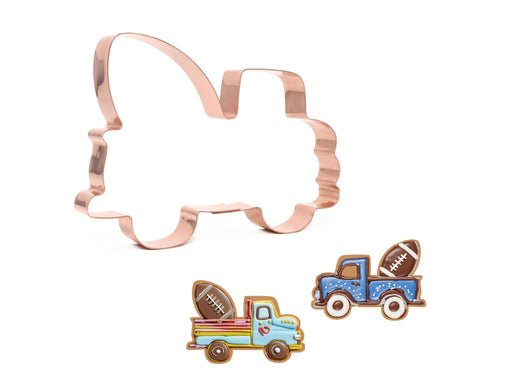 Pickup Truck with Football Cookie Cutter, 5.5 x 4 inches - The Fussy Pup - made in the USA