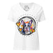 French Bulldog Women’s relaxed v - neck t-shirt - The Fussy Pup - 