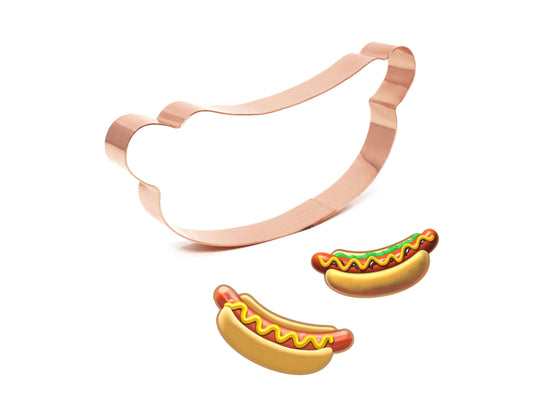 Hot Dog on a Bun Cookie Cutter, 5.75x2.5 inches