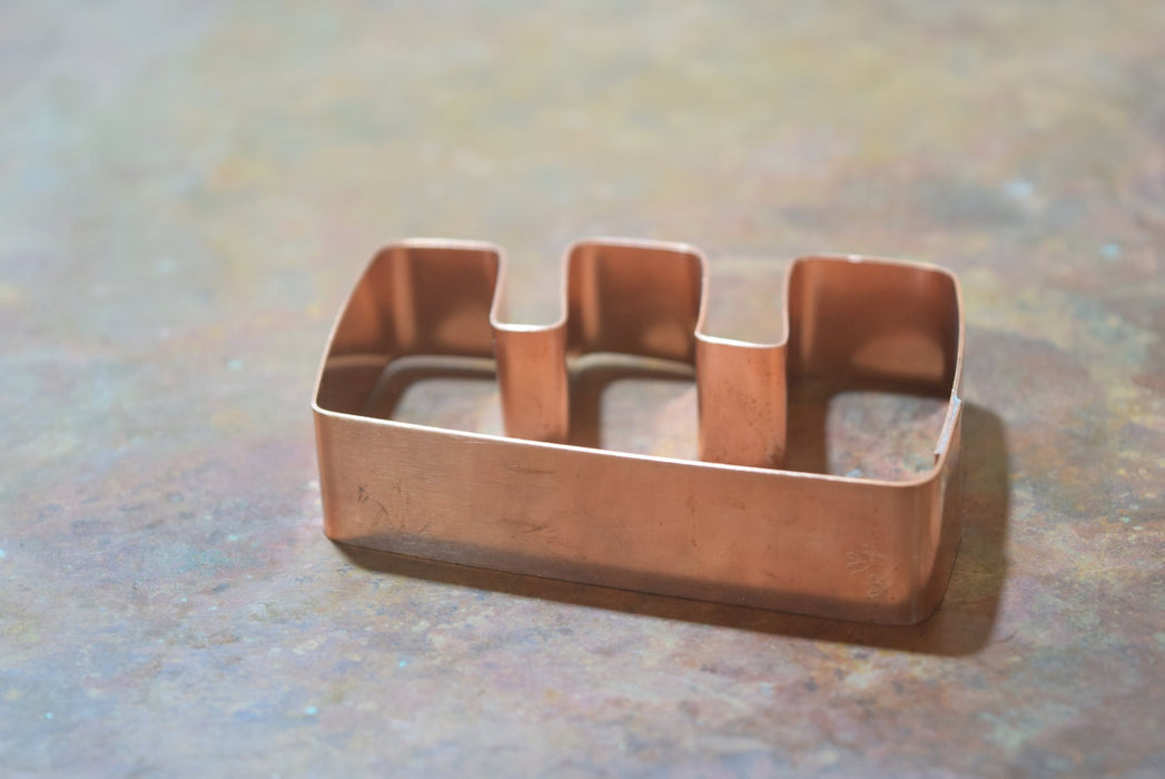 The Letter E Copper Alphabet Cookie Cutter - Handcrafted by The Fussy Pup