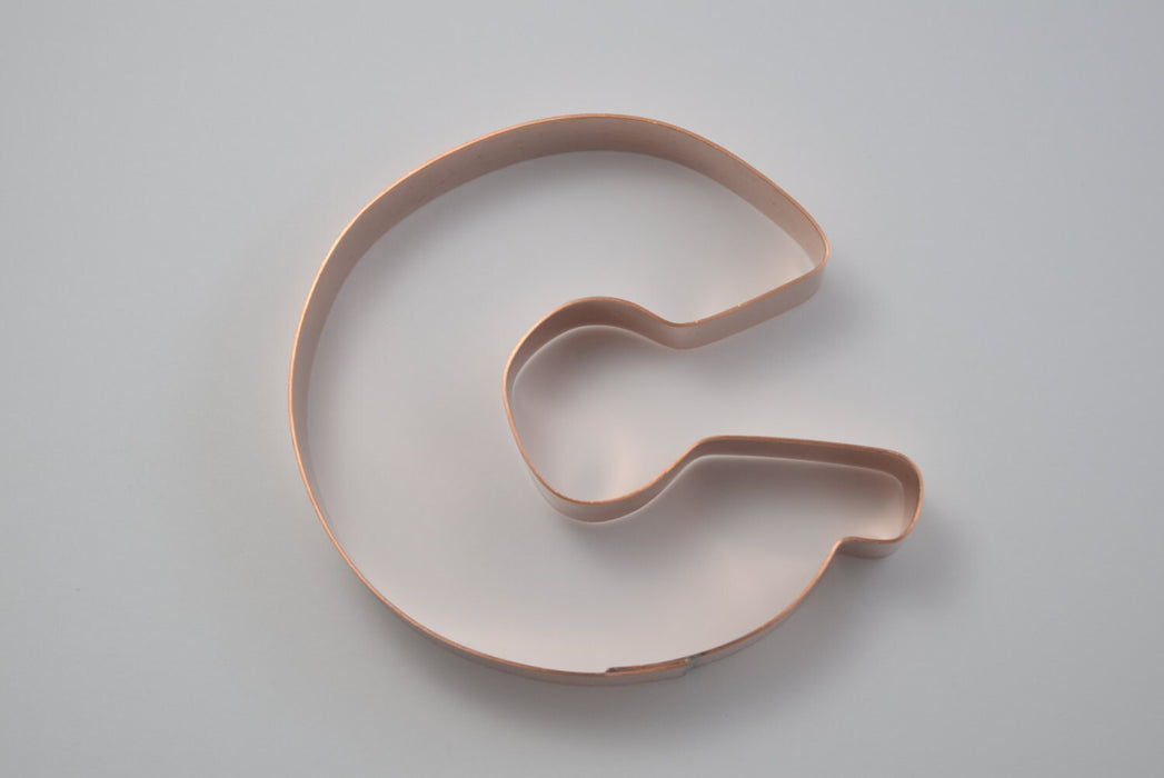 The Letter G Copper Alphabet Cookie Cutter - Handcrafted by The Fussy Pup