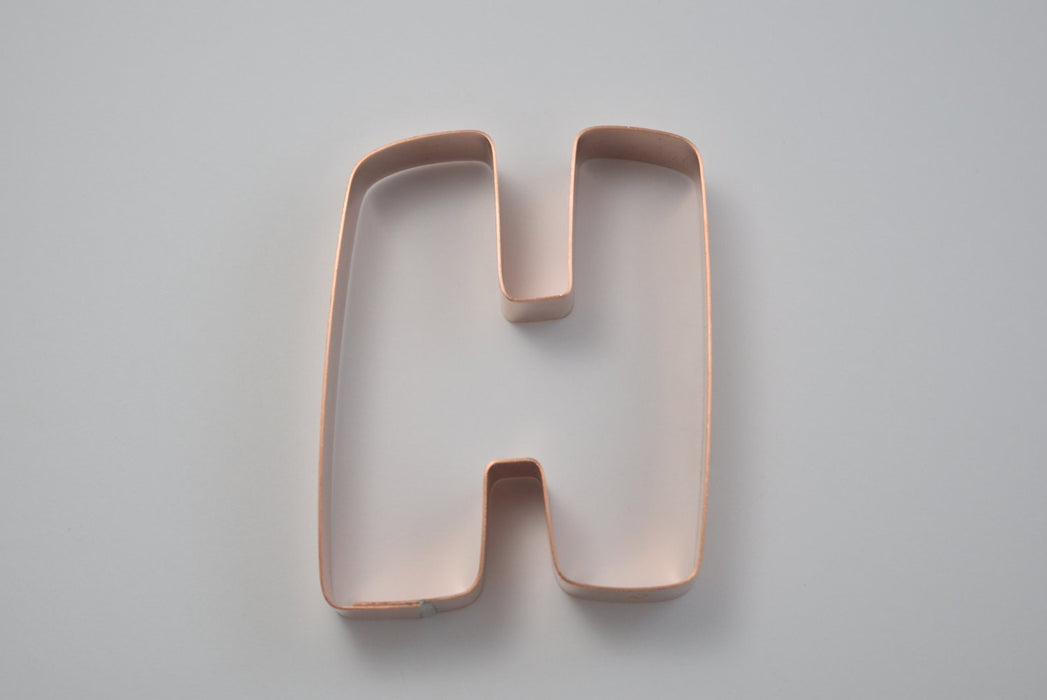 The Letter H Copper Alphabet Cookie Cutter - Handcrafted by The Fussy Pup