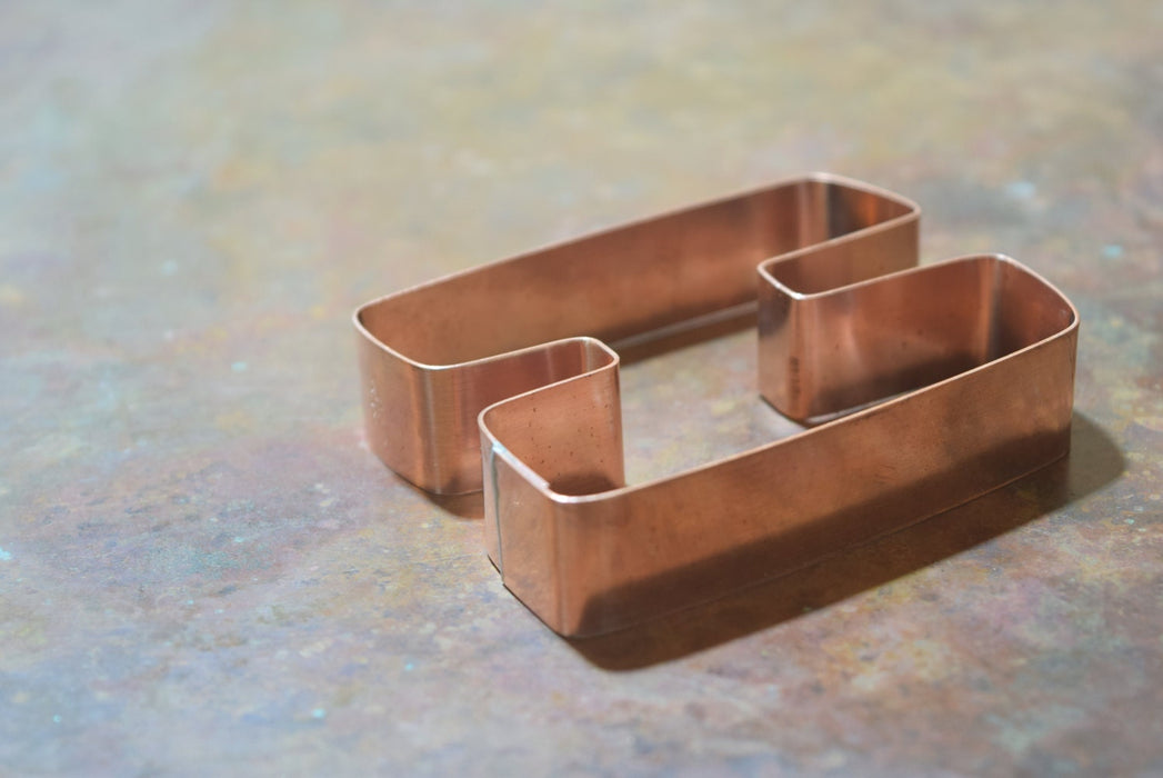 The Letter H Copper Alphabet Cookie Cutter - Handcrafted by The Fussy Pup