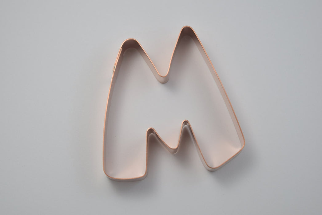 The Letter M Copper Alphabet Cookie Cutter - Handcrafted by The Fussy Pup