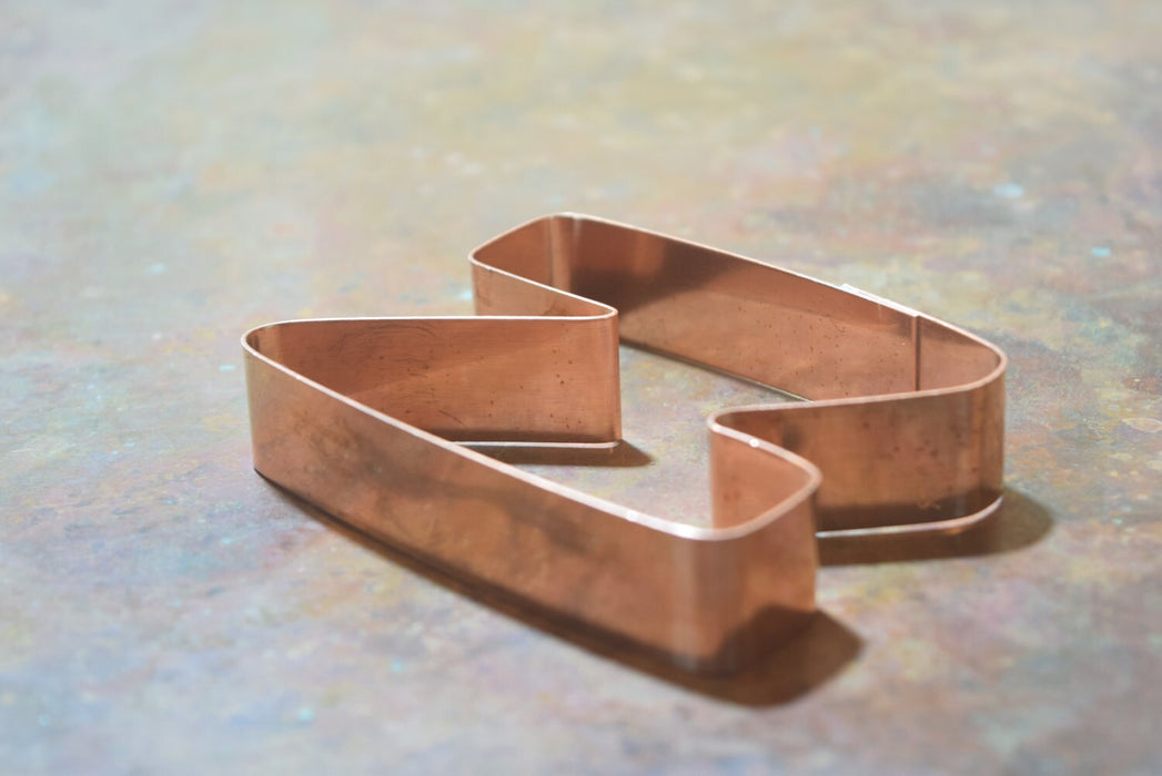 The Letter N Copper Alphabet Cookie Cutter - Handcrafted by The Fussy Pup