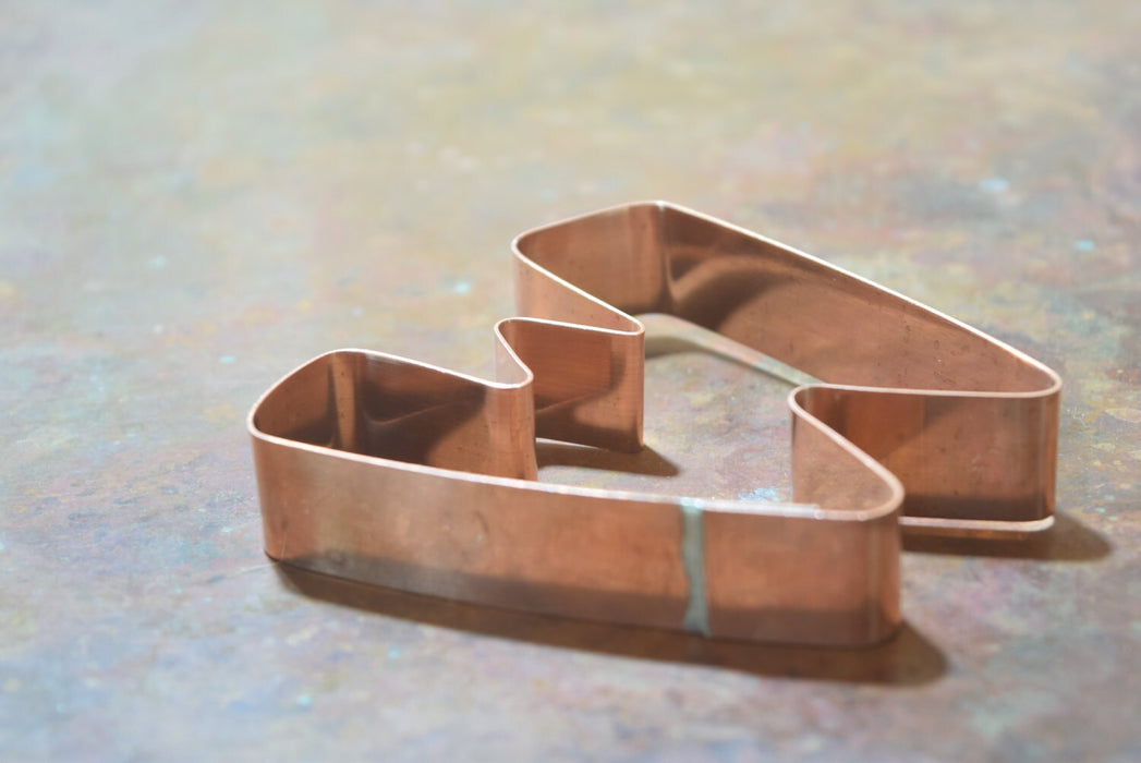 The Letter W Copper Alphabet Cookie Cutter - Handcrafted by The Fussy Pup