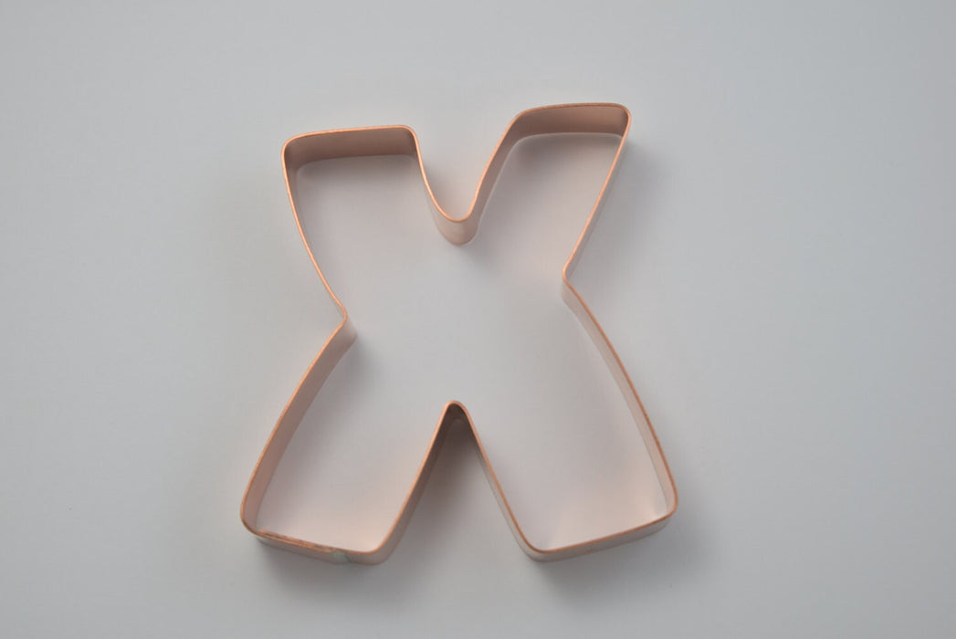 The Letter X Copper Alphabet Cookie Cutter - Handcrafted by The Fussy Pup