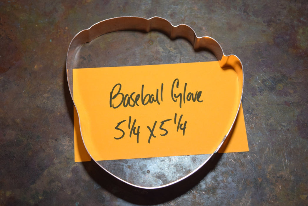 Large Baseball Glove Copper Cookie Cutter - Handcrafted by The Fussy Pup