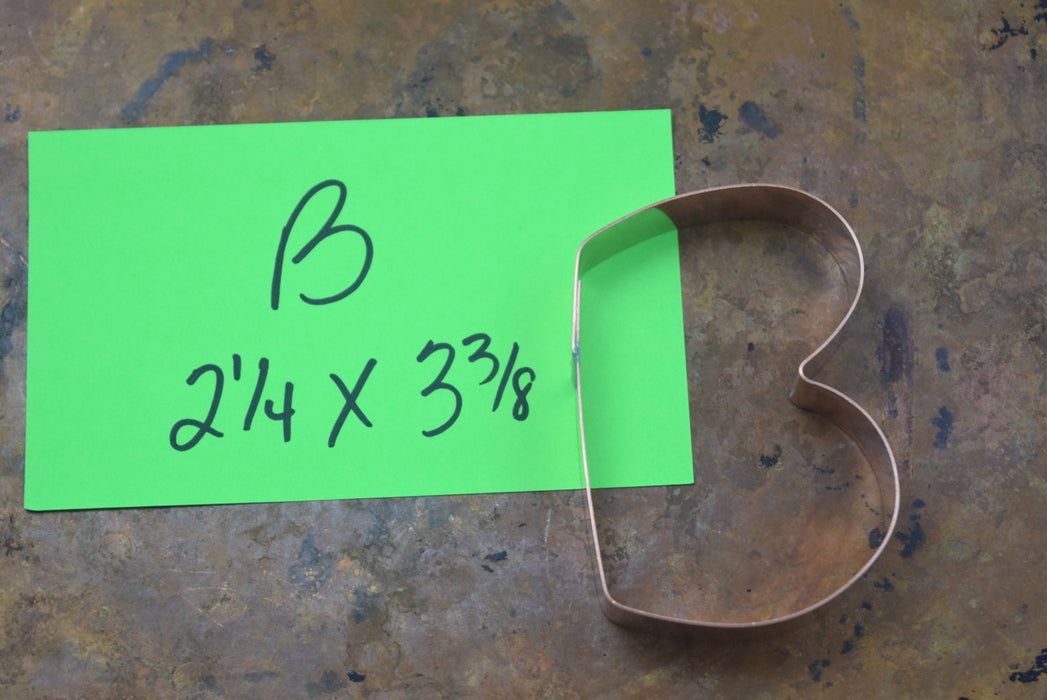 The Letter B Copper Alphabet Cookie Cutter - Handcrafted by The Fussy Pup