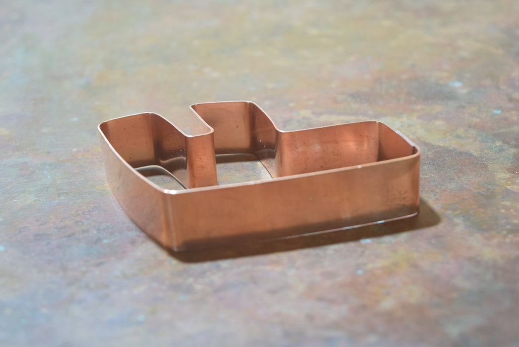 The Letter F Copper Alphabet Cookie Cutter - Handcrafted by The Fussy Pup